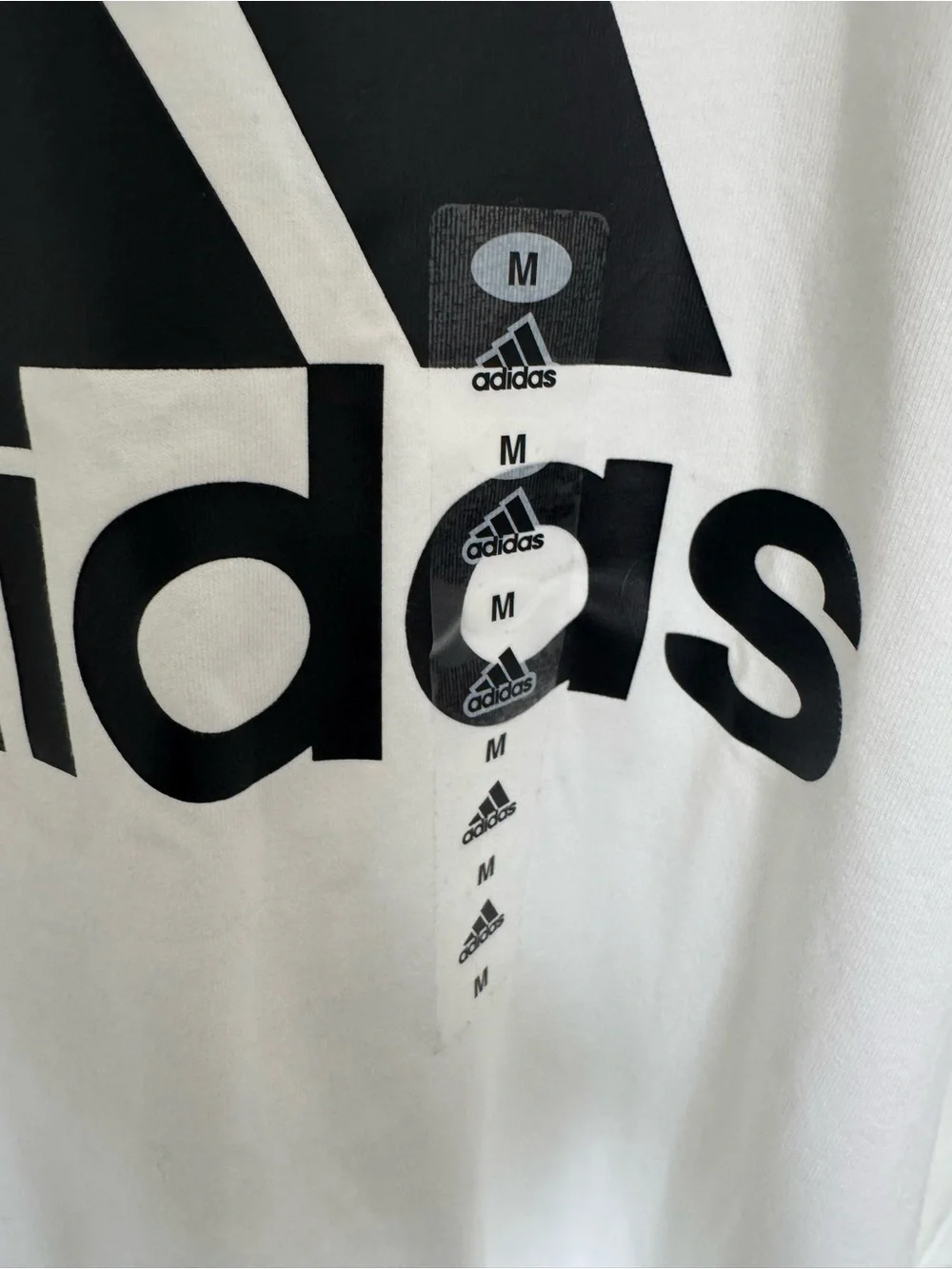 Adidas Essentials Big Logo T-Shirt Men’s M White Black NWT